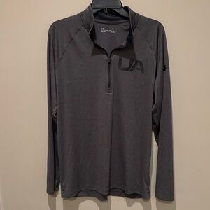 Under Armour Charcoal Gray 1/4 Zip Performance Top